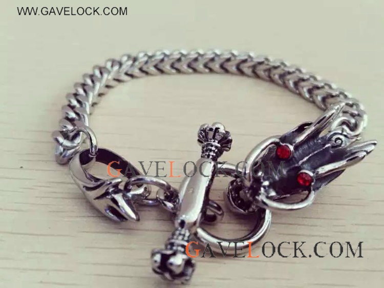 Hip Hop Dragon Stainless steel Bracelet - Click Image to Close